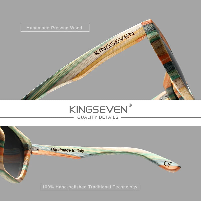 Handmade Retro Natural Bamboo Sunglasses Men Women Polarized Mirror UV400