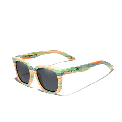Handmade Retro Natural Bamboo Sunglasses Men Women Polarized Mirror UV400